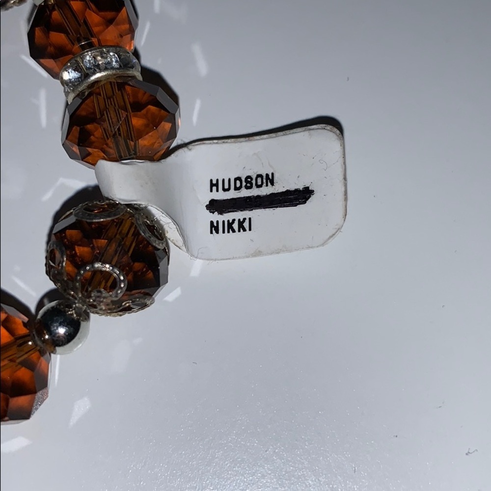 (NWT) Brown glass bead, stretchy bracelet - Picture 3 of 3